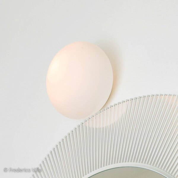Artemide Dioscuri fali lámpa, IP65, Ø 25 cm, dimmelhető, Fehér / opál, Folyosó, Üveg, Dizájn