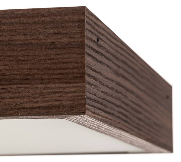 Argon Tromsö mennyezeti világítás, diófa, 50 x cm, fa/üveg, dimmelhető, Sötét fa, Nappali / Étkező, Fa