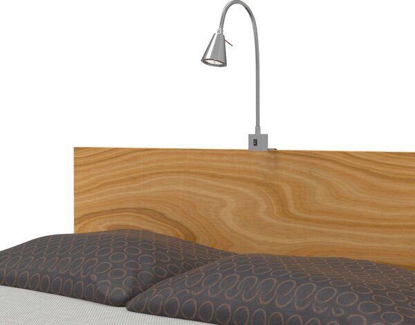 Briloner LED fali lámpa Tuso, nikkel, ágyra szerelhető, fém, Alu / szürke / cink, Hálószoba, fém, Modern