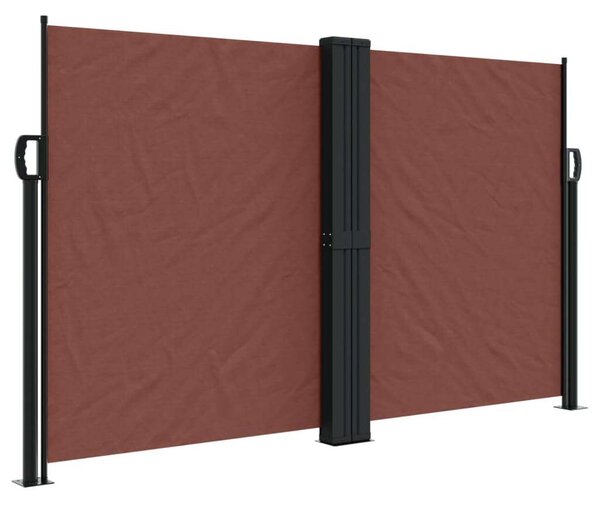 VidaXL barna behúzható oldalsó napellenző 140 x 1000 cm