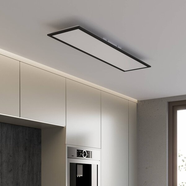 Briloner LED panel Piatto CCT távirányító, 100x25, fekete, dimmelhető, Fekete, Nappali / Étkező, fém, Modern