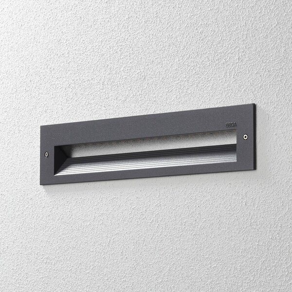 BEGA 33055 LED fali 3000K grafit 32 cm, Alu / szürke / cink, Folyosó, Alumínium