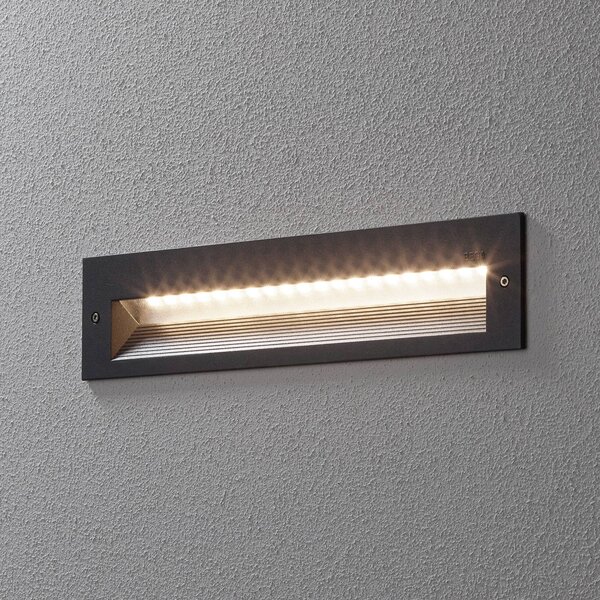 BEGA 33055 LED fali 3000K grafit 32 cm, Alu / szürke / cink, Folyosó, Alumínium