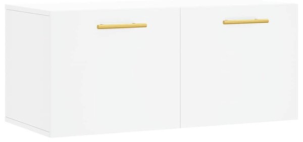 Fehér szerelt fa faliszekrény 80 x 36,5 x 35 cm