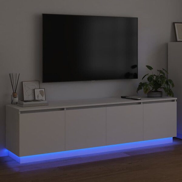 TV szekrény 180 x 38 x 49 cm Fehér Szerelt Fa