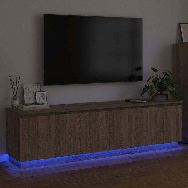 TV szekrény 180 x 38 x 49 cm Sonoma tölgy Szerelt Fa