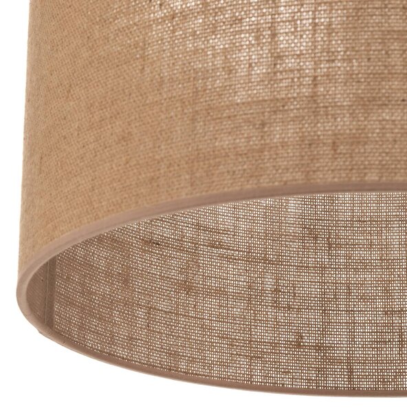 Duolla Lógó lámpa juta henger természetes barna Ø40cm 1 izzó, dimmelhető, Barna / rozsda, Nappali / Étkező, Textil / szövet / selyem, Vidéki otthon / Rusztikus