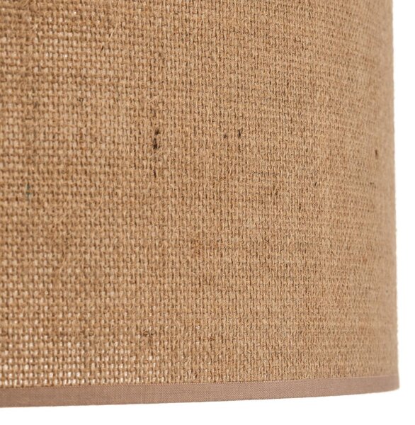 Duolla Lógó lámpa juta henger természetes barna Ø40cm 1 izzó, dimmelhető, Barna / rozsda, Nappali / Étkező, Textil / szövet / selyem, Vidéki otthon / Rusztikus