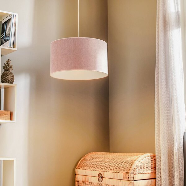 Duolla Lógó világítás Pastell Roller rózsaszín, dimmelhető, Lila / pink / rózsaszín, Nappali / Étkező, Textil / szövet / selyem, Fiatalos életstílus
