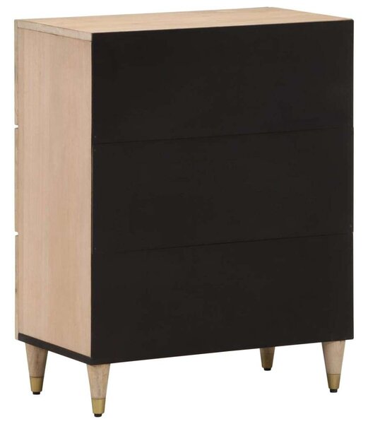 VidaXL Mangófa Szekrény - 3 Fiókos - 60x33x75 cm