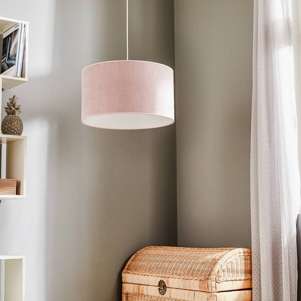 Duolla Lógó világítás Pastell Roller rózsaszín, dimmelhető, Lila / pink / rózsaszín, Nappali / Étkező, Textil / szövet / selyem, Fiatalos életstílus