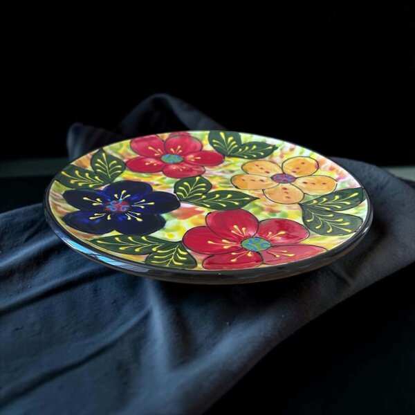 Mediterrán tarka pizza tányér 31 cm átmérővel