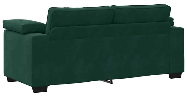Sötétzöld bársony loveseat kanapé 180x77x82 cm