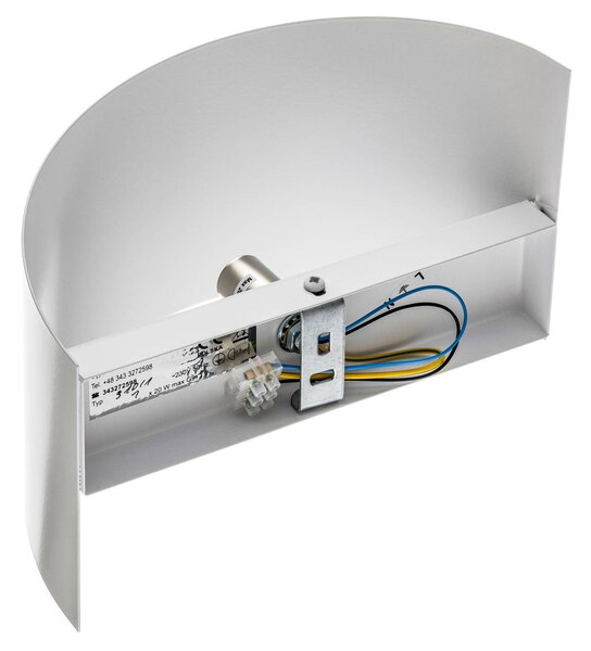EMIBIG LIGHTING Vero fali világítás fehérre lakkozott acélból, dimmelhető, Fehér / opál, Nappali / Étkező, fém, Modern