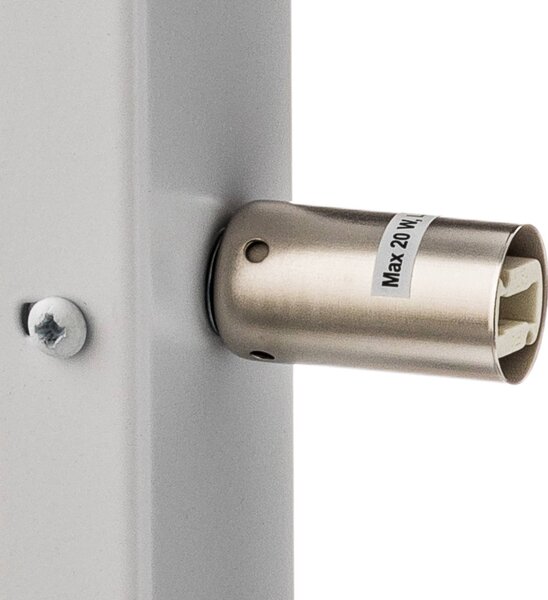 EMIBIG LIGHTING Vero fali világítás fehérre lakkozott acélból, dimmelhető, Fehér / opál, Nappali / Étkező, fém, Modern