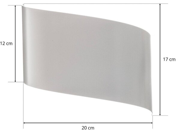 EMIBIG LIGHTING Vero fali világítás fehérre lakkozott acélból, dimmelhető, Fehér / opál, Nappali / Étkező, fém, Modern