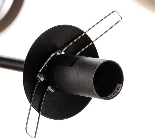 EMIBIG LIGHTING Üveges mennyezeti lámpa, fekete, grafit, üveg, 6 lámpás, E14, dimmelhető, Fekete, Nappali / Étkező, Üveg, Modern
