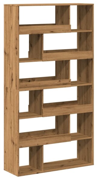 Kézműves tölgy színű szerelt fa térelválasztó 100x33x187,5 cm