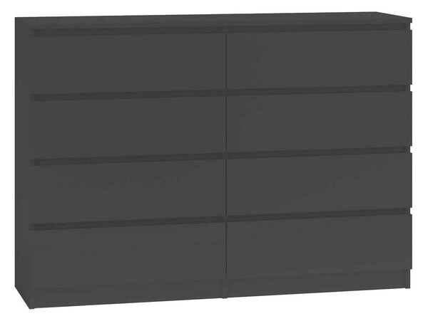 Baltrum M8 140 Komód, 138x97x40 cm, fekete