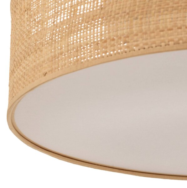 Eko-Light Leano mennyezeti világítás, világos fa, rattan, Ø 50 cm, dimmelhető, Világos fa, Nappali / Étkező, Fa