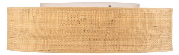 Eko-Light Leano mennyezeti világítás, világos fa, rattan, Ø 50 cm, dimmelhető, Világos fa, Nappali / Étkező, Fa