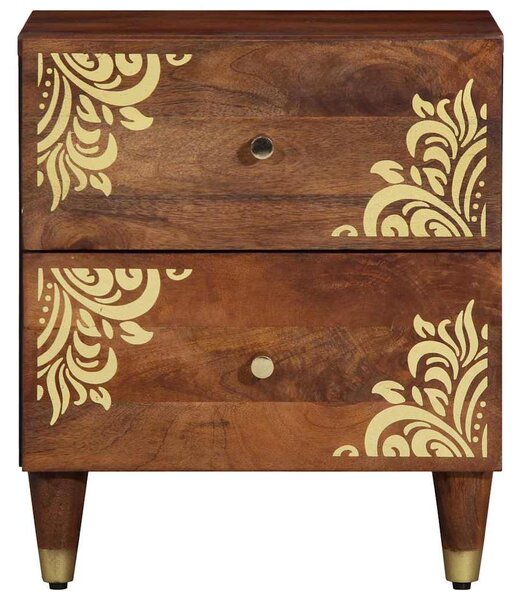 Éjjeliszekrény 2 db Méz barna 40 x 33 x 46 cm Tömör Mangófát
