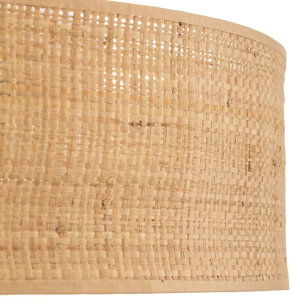 Eko-Light Leano mennyezeti világítás, világos fa, rattan, Ø 50 cm, dimmelhető, Világos fa, Nappali / Étkező, Fa