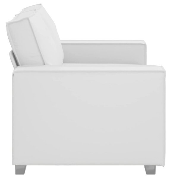 Kétszemélyes kanapé Fehér 160 cm Műbőr