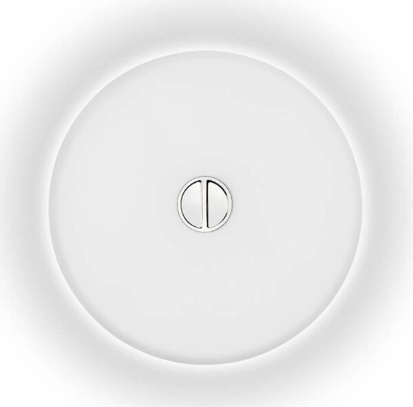 FLOS Mini Button mennyezeti lámpa üvegből, dimmelhető, Fehér / opál, Fürdőszoba, Üveg, Dizájn