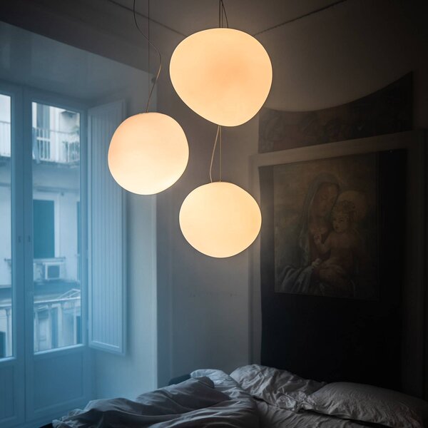 Foscarini Gregg media LED lógó világítás, dimmelhető fényerővel,, Fehér / opál, Nappali / Étkező, Üveg, Dizájn