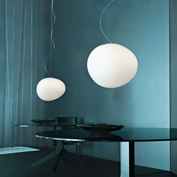 Foscarini Gregg media LED lógó világítás, dimmelhető fényerővel,, Fehér / opál, Nappali / Étkező, Üveg, Dizájn