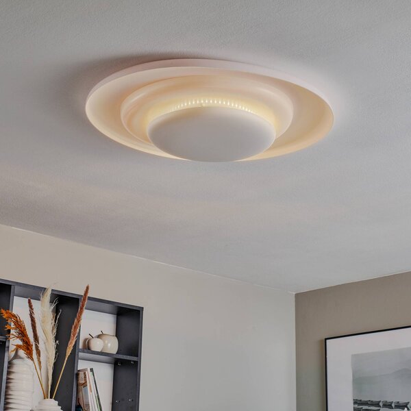 Foscarini Bahia LED mennyezeti lámpa, dimmelhető, 76 cm, dimmelhető, Fehér / opál, Nappali / Étkező, Műanyag, Dizájn