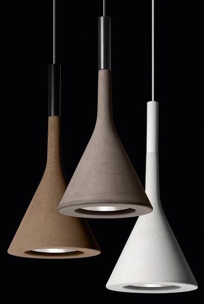 Foscarini Aplomb Mini lógó világítás betonból, barna, dimmelhető, Barna / rozsda, Konyha, Beton, Dizájn