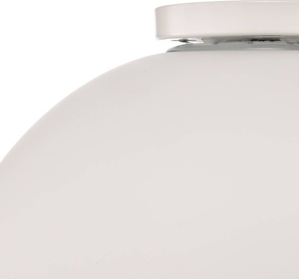 Foscarini Gregg media üveg mennyezeti lámpa, 27 cm, dimmelhető, Fehér / opál, Nappali / Étkező, Üveg, Dizájn