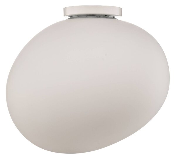 Foscarini Gregg media üveg mennyezeti lámpa, 27 cm, dimmelhető, Fehér / opál, Nappali / Étkező, Üveg, Dizájn