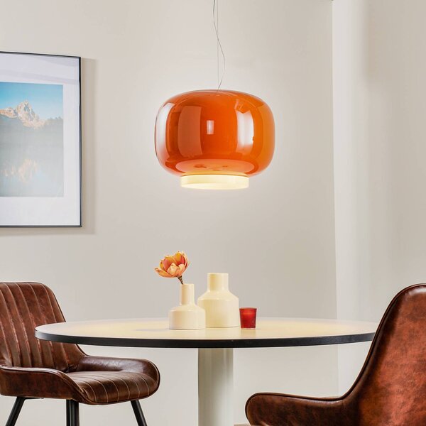 Foscarini Chouchin 1 LED lógó világítás, narancssárga, dimmelhető, Sárga / narancssárga, Konyha, Üveg, Dizájn