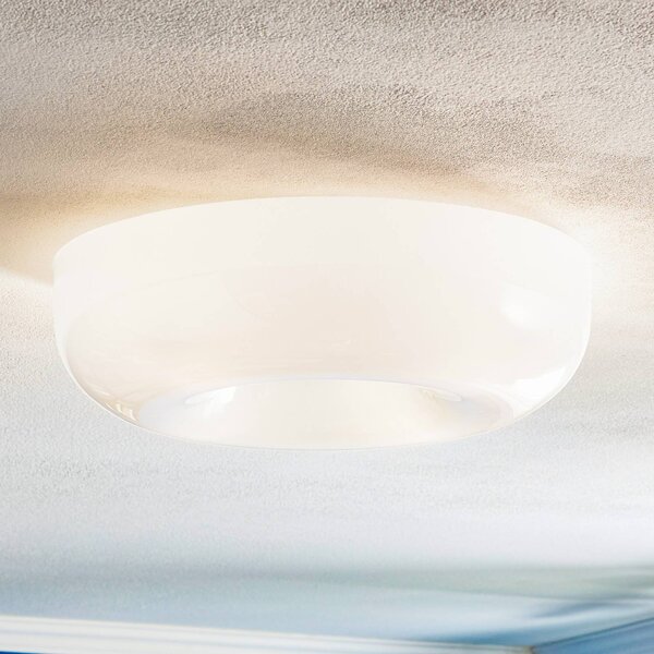 Foscarini Circus grande üveg mennyezeti lámpa, Ø 46 cm, dimmelhető, Fehér / opál, Nappali / Étkező, Üveg, Dizájn