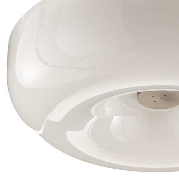 Foscarini Circus grande üveg mennyezeti lámpa, Ø 46 cm, dimmelhető, Fehér / opál, Nappali / Étkező, Üveg, Dizájn