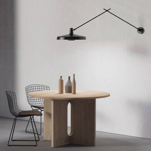 GRUPA Arigato fali 1-lámpás 140cm Ø45cm fekete, Fekete, Dolgozószoba / Iroda, fém
