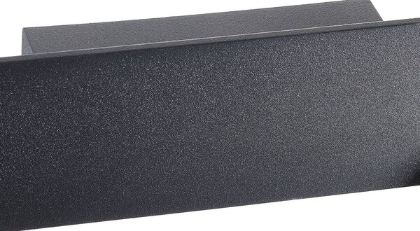IDEAL LUX LED fali lámpa Zig Zag fekete, szélessége 53 cm, Fekete, Folyosó, Alumínium, Modern