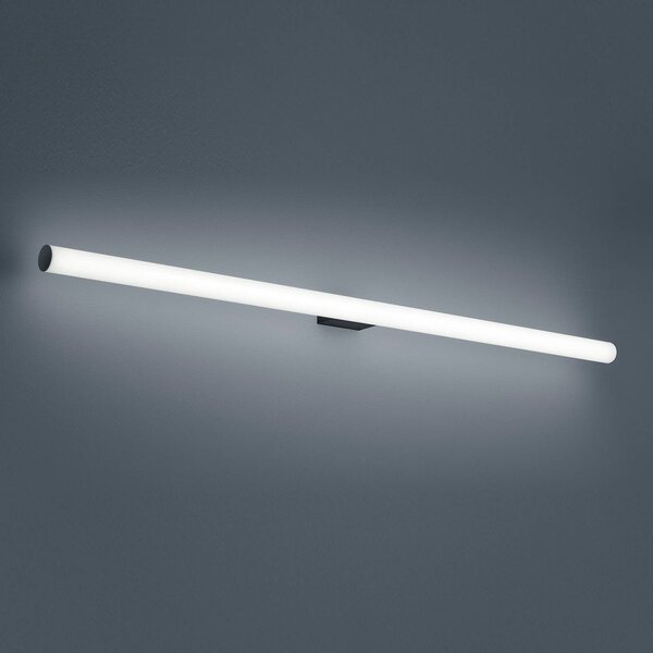 Helestra Loom LED tükör lámpa fekete 120 cm, Fehér / opál, Fürdőszoba, Műanyag, Modern