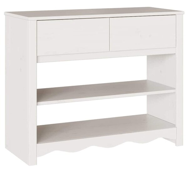 Konzolasztal Drammen Fehér 89,5 x 37 x 73 cm Tömör fenyőfa