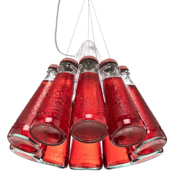 Ingo Maurer Campari Light - függő lámpa, 155 cm, dimmelhető, Piros, Nappali / Étkező, Üveg, Dizájn