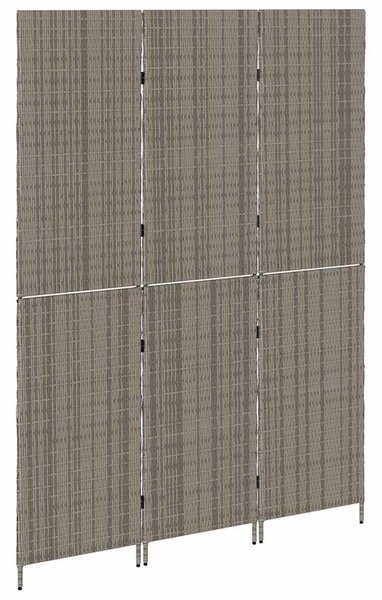 Szobaelválasztó Szürke 146 x 180 cm polirattan