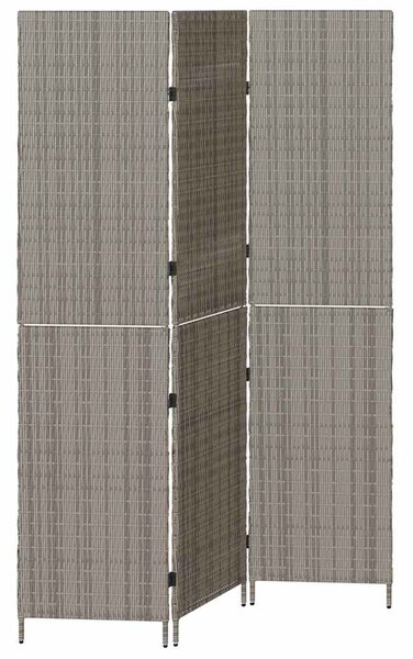 Szobaelválasztó Szürke 146 x 180 cm polirattan
