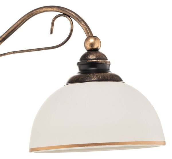 Jupiter Casale függesztett lámpa, 3 izzós, hossza 74 cm, dimmelhető, Bronz / antik sárgaréz, Nappali / Étkező, fém, Antik