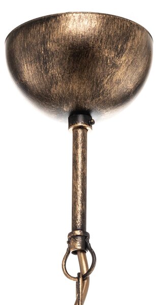 Jupiter Casale függesztett lámpa, 3 izzós, hossza 74 cm, dimmelhető, Bronz / antik sárgaréz, Nappali / Étkező, fém, Antik