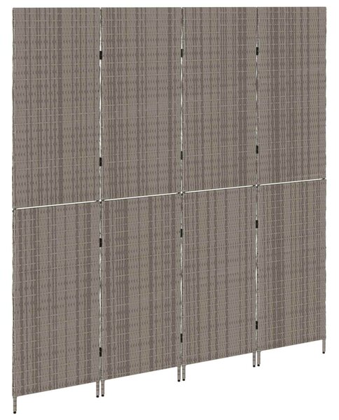 Szobaelválasztó Szürke 195 x 180 cm polirattan