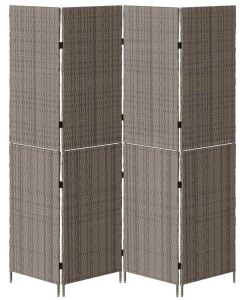 Szobaelválasztó Szürke 195 x 180 cm polirattan