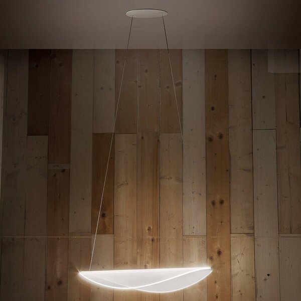 Stilnovo Diphy LED lógó világítás, 76 cm, DALI-dimmelhető, dimmelhető, Fehér / opál, Nappali / Étkező, Alumínium, Modern